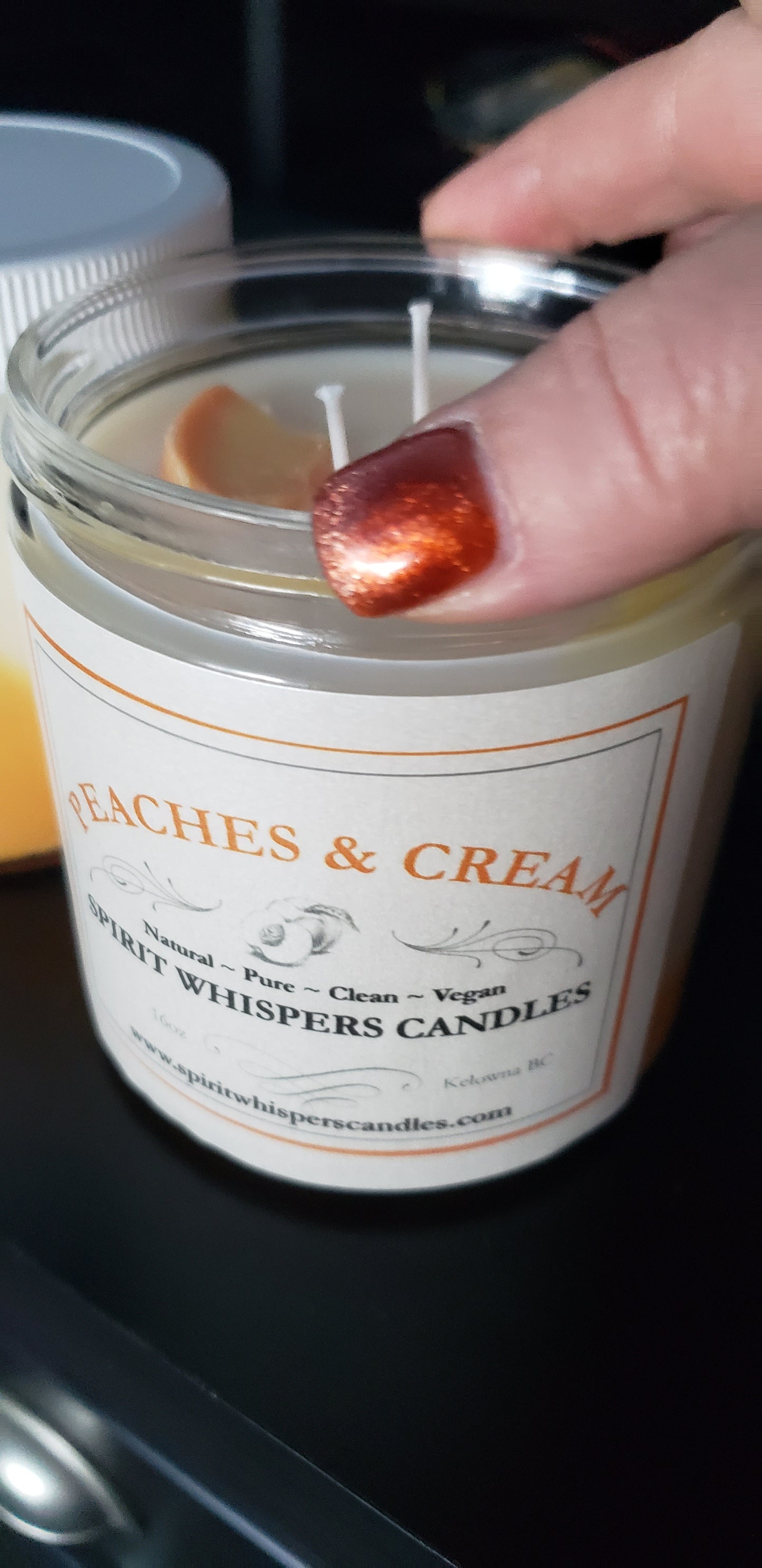 16oz Peaches & Cream Candle