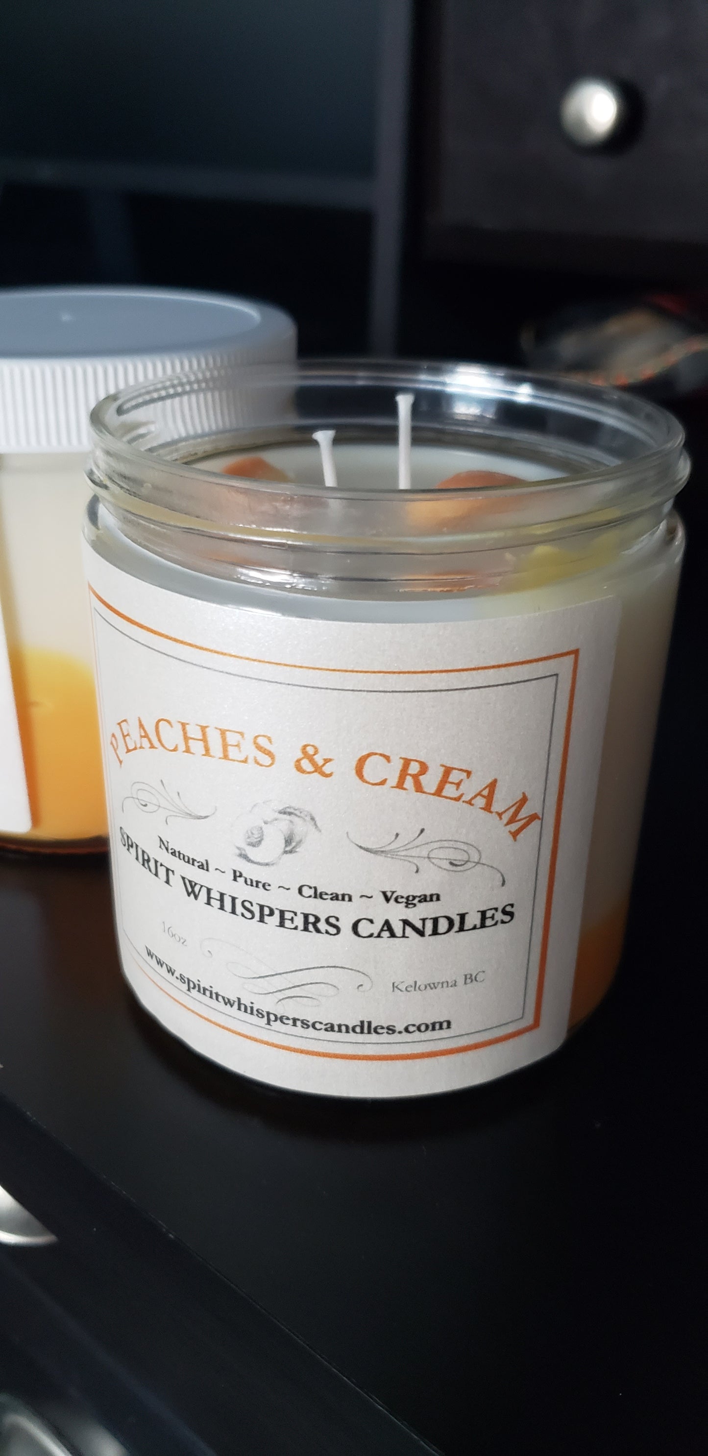 16oz Peaches & Cream Candle