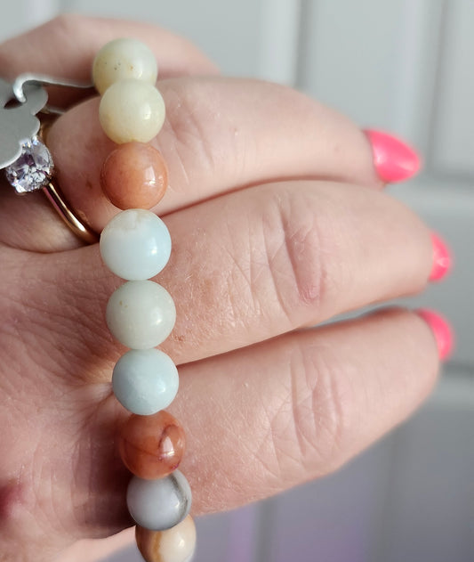 Amazonite Pink Aventurine Bracelet