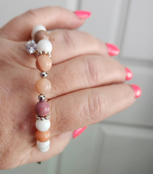 Tridacna Pink Aventurine Bracelet