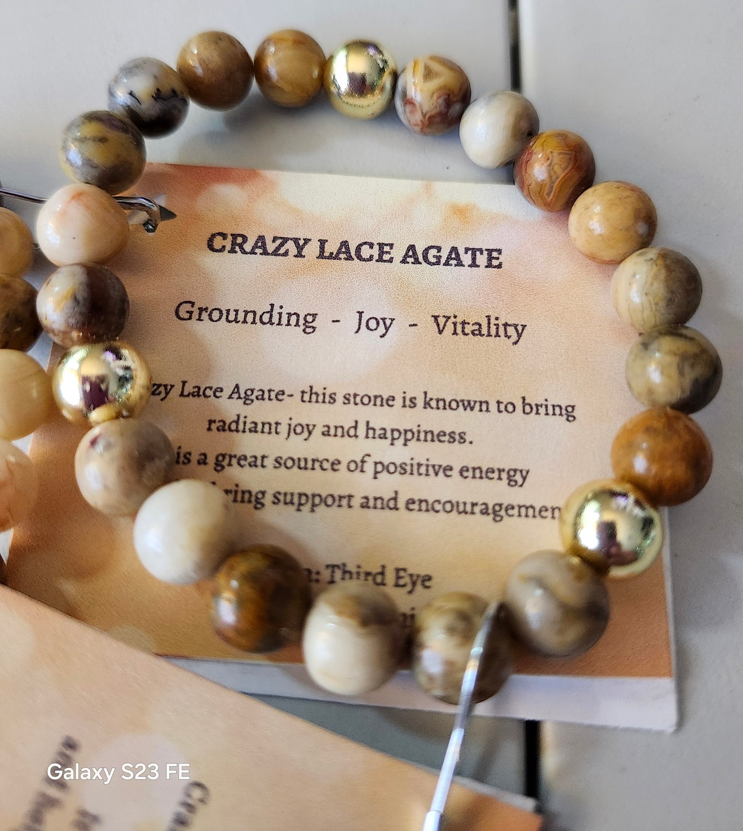 Crazy Lace Agate Bracelet