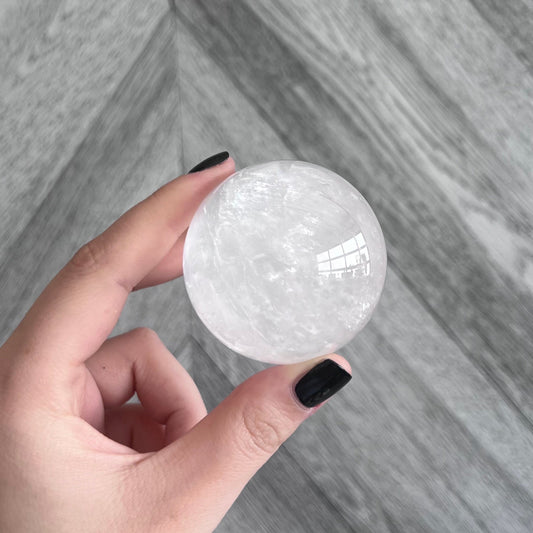 White Calcite Sphere