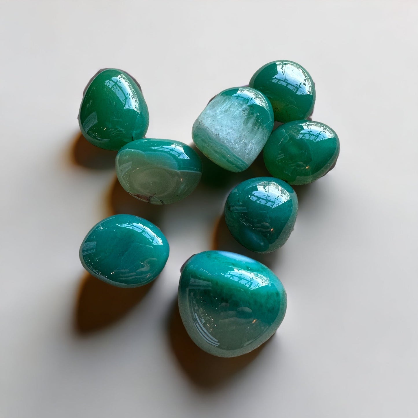 Green Agate Tumbles