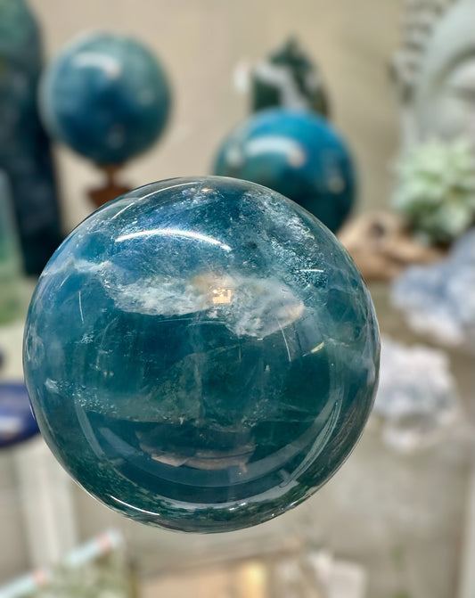 Blue Fluorite Sphere