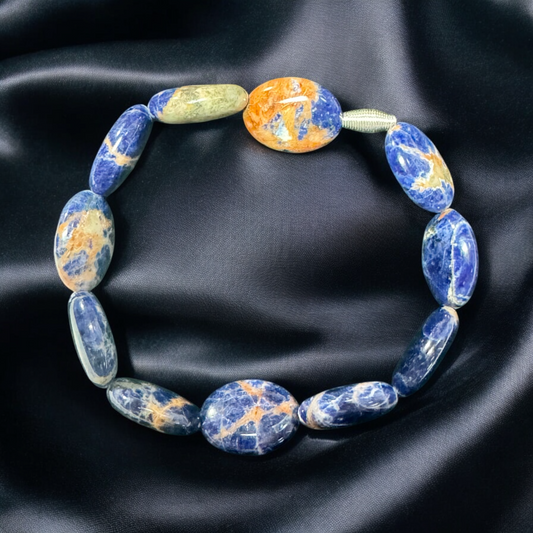 Orange Sodalite Oval Bracelet