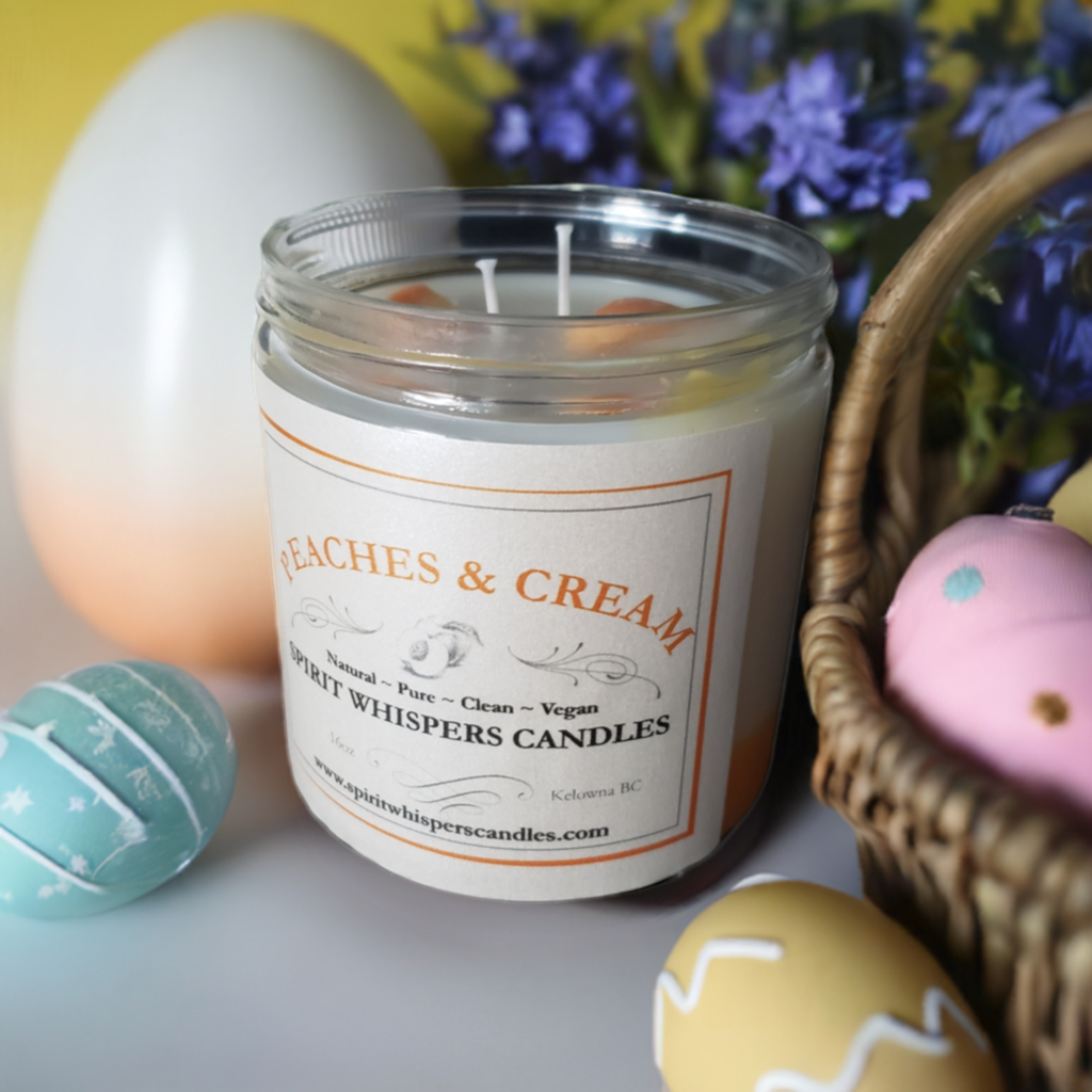 16oz Peaches & Cream Candle